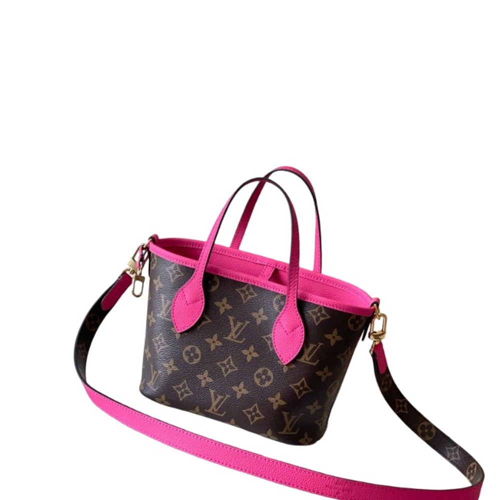 Louis Vuitton Monogram Neverfull Inside Out Bandouliere BB Rose Pondichery